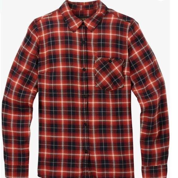 Burton Women’s button down Shirt Plaid Flannel 100% cotton Grungy S - Picture 4 of 14